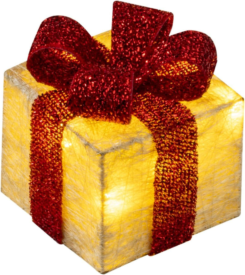 Bambelaa! 3er Led Deko Geschenke Leucht Boxen Timer Weihnachts Dekoration Weihnachtsdeko Beleuchtet