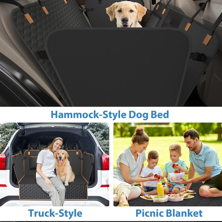 Hundedecke Auto Rücksitz, wasserdicht, Kratzfest Hunde-Autositz Rücksitz, für die meisten Autos, SUV