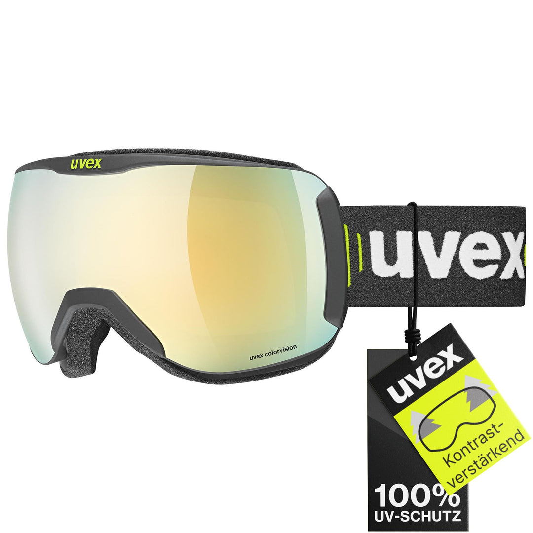 uvex Unisex Downhill 2100 Cv Skibrille (1er Pack) Einheitsgrösse black mat/gold-green, Einheitsgröss
