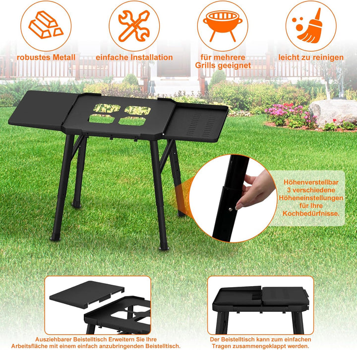 Grillständer für Ninja Woodfire Aussenofen Serie und Grillständer, Beweglicher Ständer zum Ninja Woo
