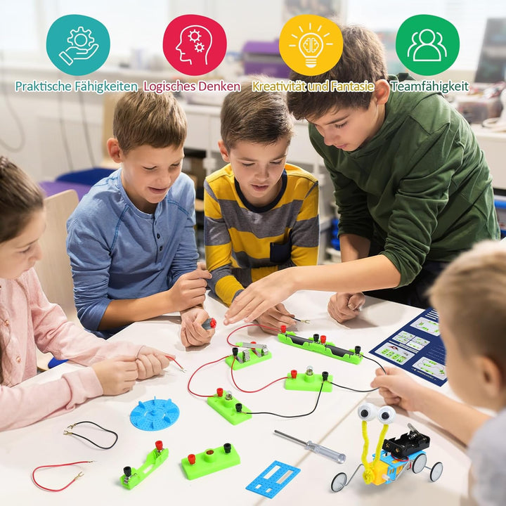 Experimente für Kinder ab 8 9 10 11 12 13 14, Elektronik Baukasten, Experimentierkasten, Elektro Bau