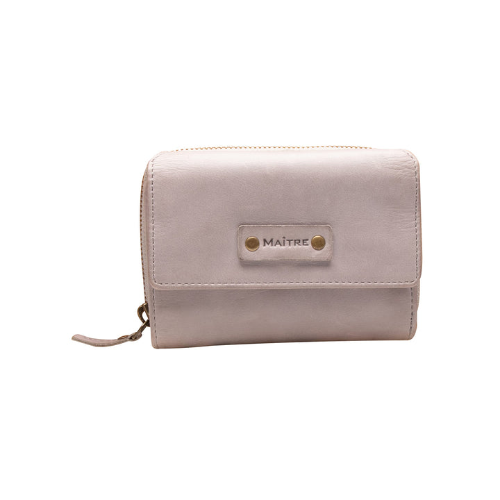 Maitre - Steinbach dagrete Purse mh14fz Hellgrau 13,5X9,5 Farbe:hellgrau / Material:cotton,cow Leath