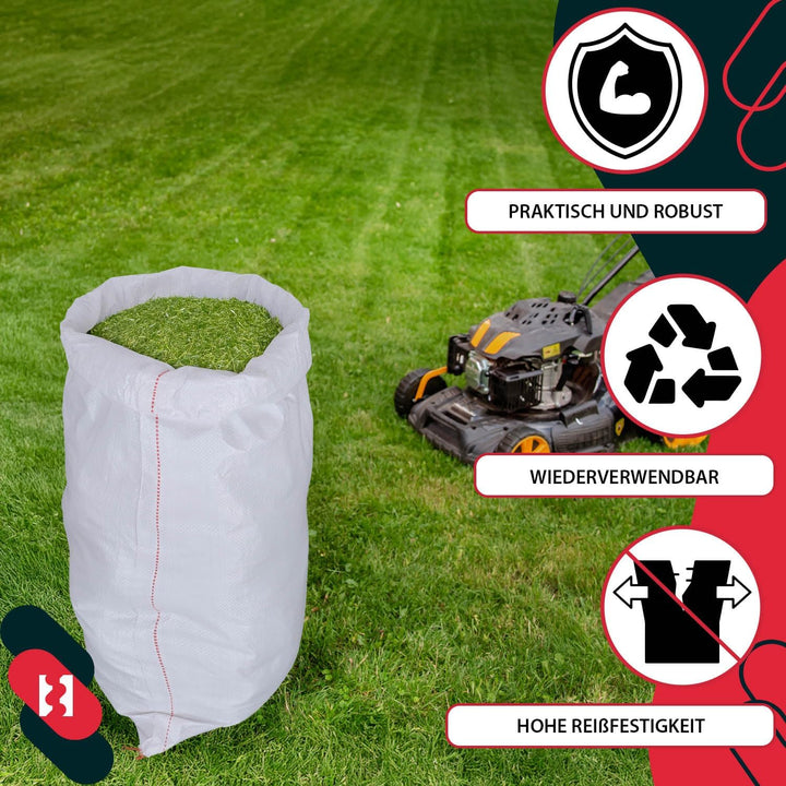 KOTARBAU® 20er Set PP Gewebesäcke 55x80cm Schwerlast-Gewebesack Weiss 30kg 55 x 80 cm Weiss, 55 x 80