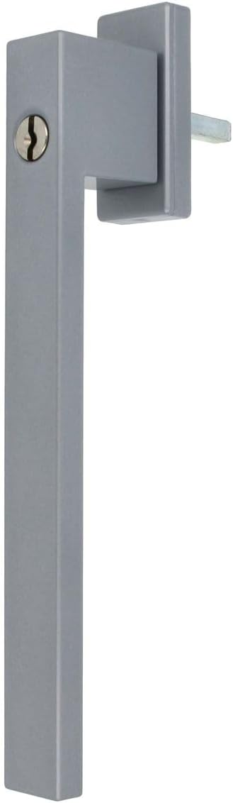 Design Aluminium Terrassentürgriff Dublin PSK abschliessbar - pulverbeschichtet, Farbe:Silber F1, St