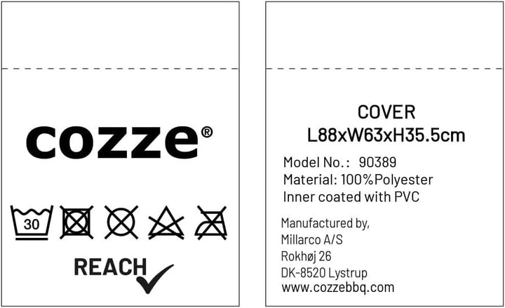 cozze - Schutzhülle für Plancha 800 – Universell Einsetzbar, 600D Oxford Polyester, UV- & Regenschut