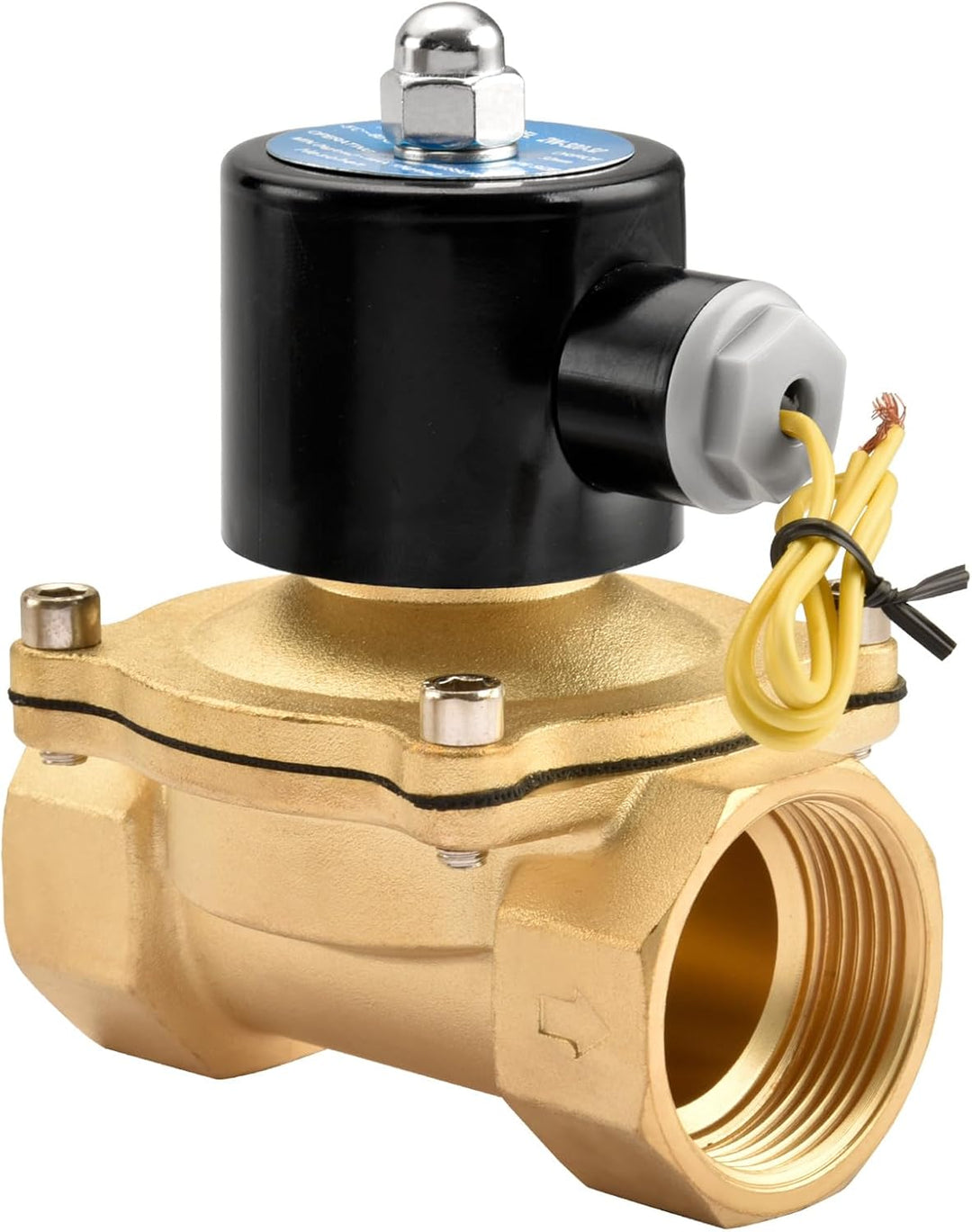 Heschen Messing Elektrisches Magnetventil, 2W-320-32, PT 1-1/4'', DC12V, Direktwirkung Wasser Luft,