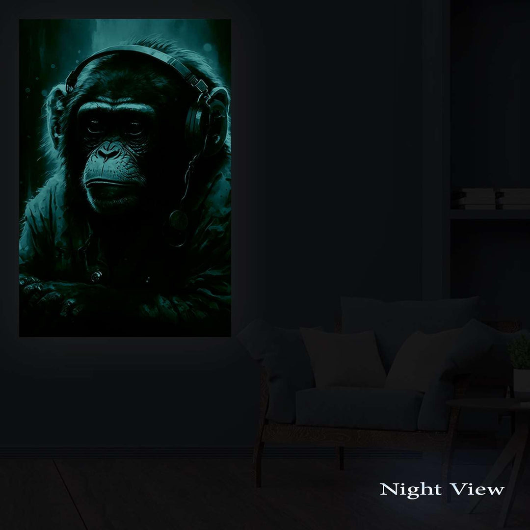 Startonight Leinwand Wandkunst – Musik Bunter Affe – Kunstwerk Fertig zum Aufhängen für Wohnzimmer G