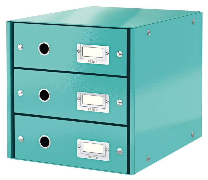 Leitz, Schubladenbox, Eisblau, 3 Schubladen, A4, Click & Store, 60480051 3 Schubladen Eisblau, 3 Sch