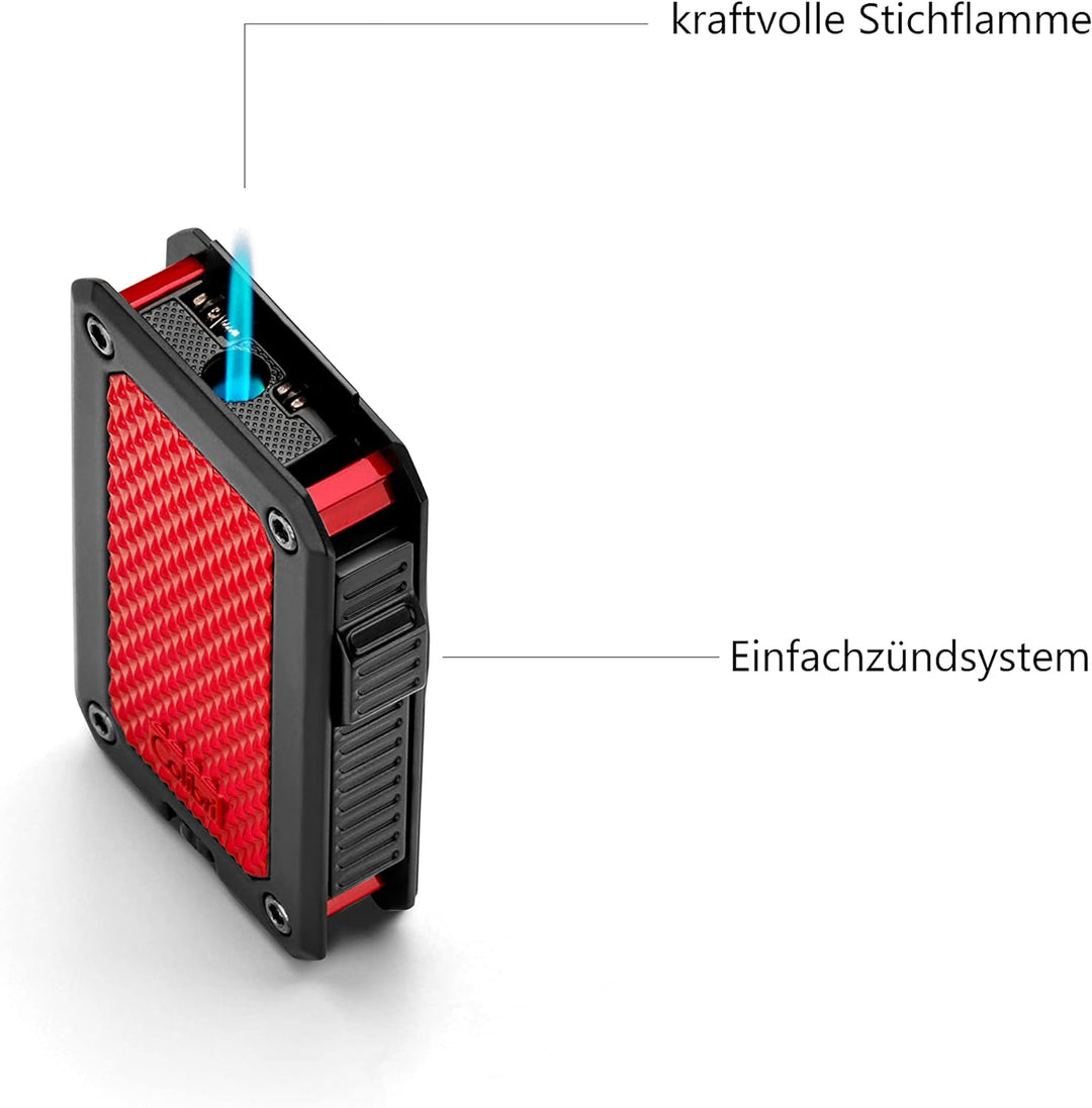 Colibri Rally Jet Feuerzeug | Zigarren- und Zigarettenanzünder | Windbeständig | Funktioniert mit Bu