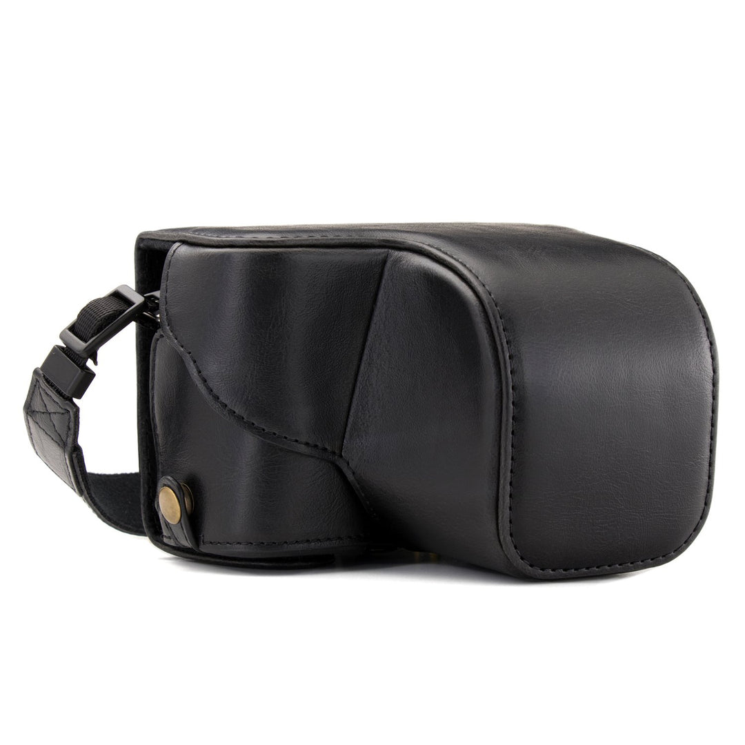 MegaGear Sony Alpha A6300, A6000 (16-50 mm) Ever Ready Leder Kamera-Case mit Trageriemen und Batteri