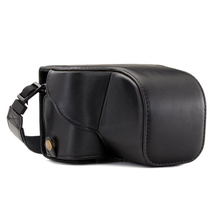 MegaGear Sony Alpha A6300, A6000 (16-50 mm) Ever Ready Leder Kamera-Case mit Trageriemen und Batteri