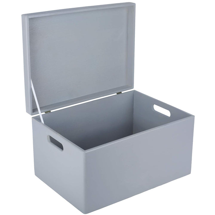 Creative Deco XXL Grau Grosse Holzkiste mit Deckel | 40x30x24 cm (+/-1cm) | Holztruhe Erinnerungsbox