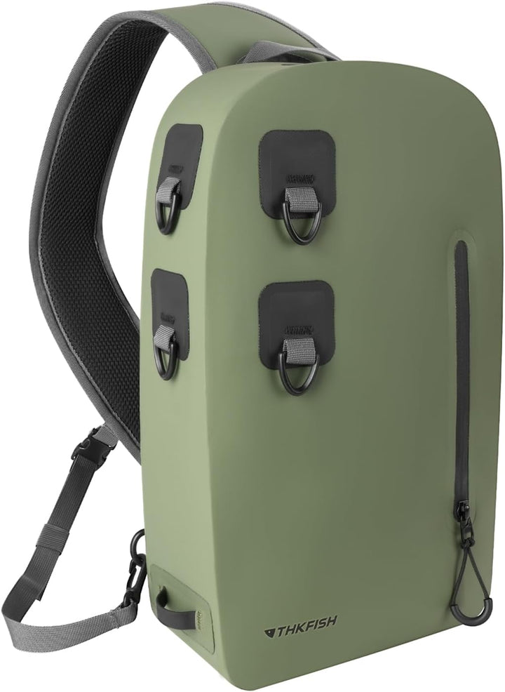 THKFISH Angelrucksack Wasserdicht IPX8, 9L Angel Tasche für Angeln mit Luftdichtem Reissverschluss,f