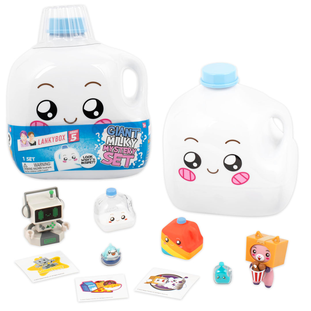 LankyBox Riesiges milchiges Mystery-Set Singing Mystery Milky Set mit 9 spannenden Spielzeugen zum E