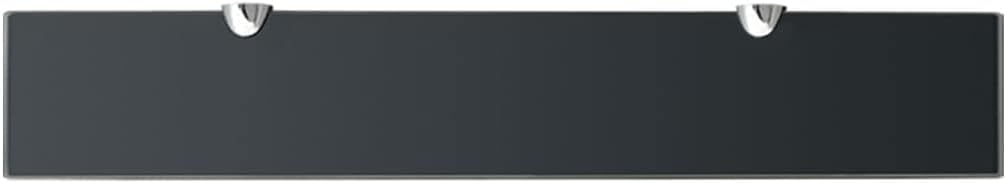 vidaXL Wand Regal Glasregal Glasboden Glasablage Badregal Schwarz 60x10 cm 8 mm Schwarz 60 x 10 cm,