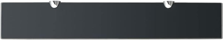 vidaXL Wand Regal Glasregal Glasboden Glasablage Badregal Schwarz 60x10 cm 8 mm Schwarz 60 x 10 cm,