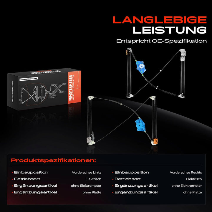 Frankberg 2X Fensterheber Elektrisch Vorne Rechts Links für A4 8E2 B6 8EC B7 Avant 8E5 B6 8ED B7 Exe