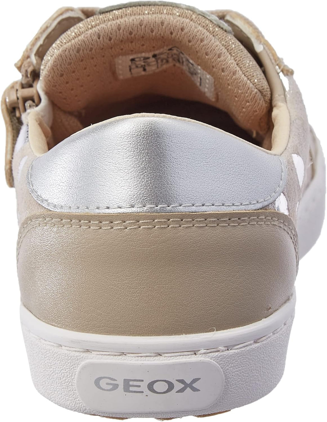 Geox Damen J Kilwi Girl B Sneakers 37 EU Beige Silver, 37 EU Beige Silver