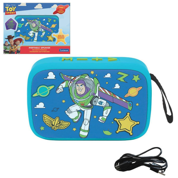 Lexibook, Toy Story, Tragbare Bluetooth-Lautsprecher, kabellos, TWS Stereo, USB- und SD/TF-Ports, in