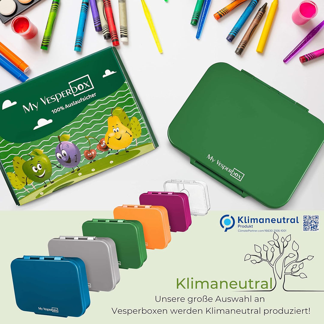 My Vesperbox – Bia - Bento Box Kinder - NEU - VERSTÄRKTE VERSCHLÜSSE - Auslaufsicher & BPA Frei - ex