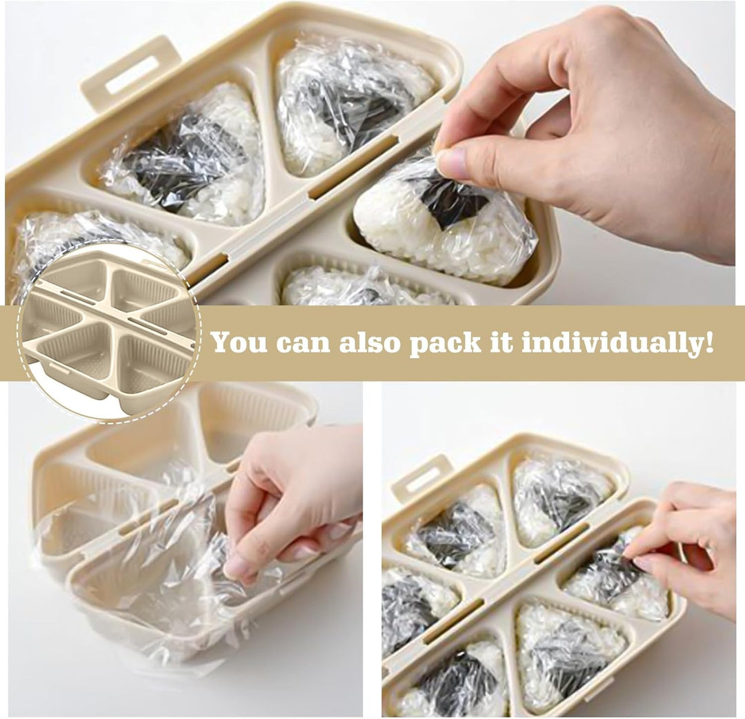 Onigiri Form Sushi Onigiri Mold 2 Stück Onigiri Maker 6-in-1, Onigiri Form mit 2 Reislöffel, Sushi F