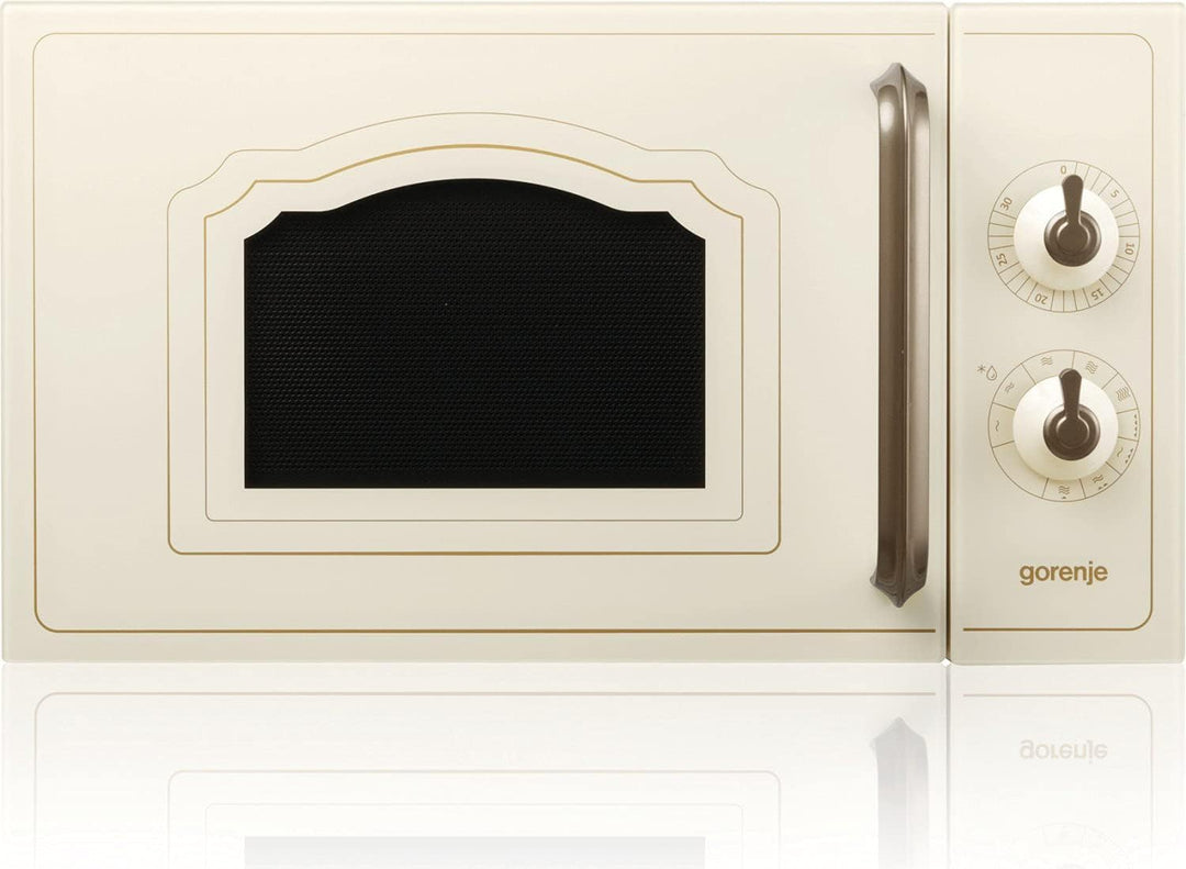 Gorenje MO 4250 CLI Stand-Mikrowelle mit Grillfunktion / 700 W / Garraum 20 L / elfenbein / Classico