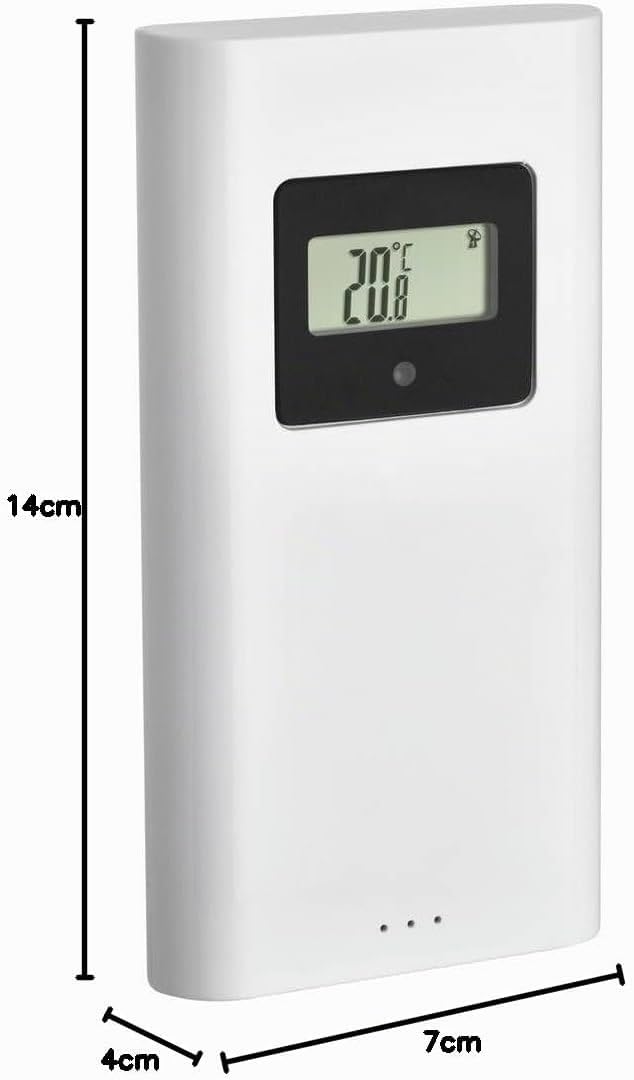 TFA Dostmann Temperatur-Sender mit Display, Aussensender, für Funk-Wetterstation Horizon 35.1155.01,
