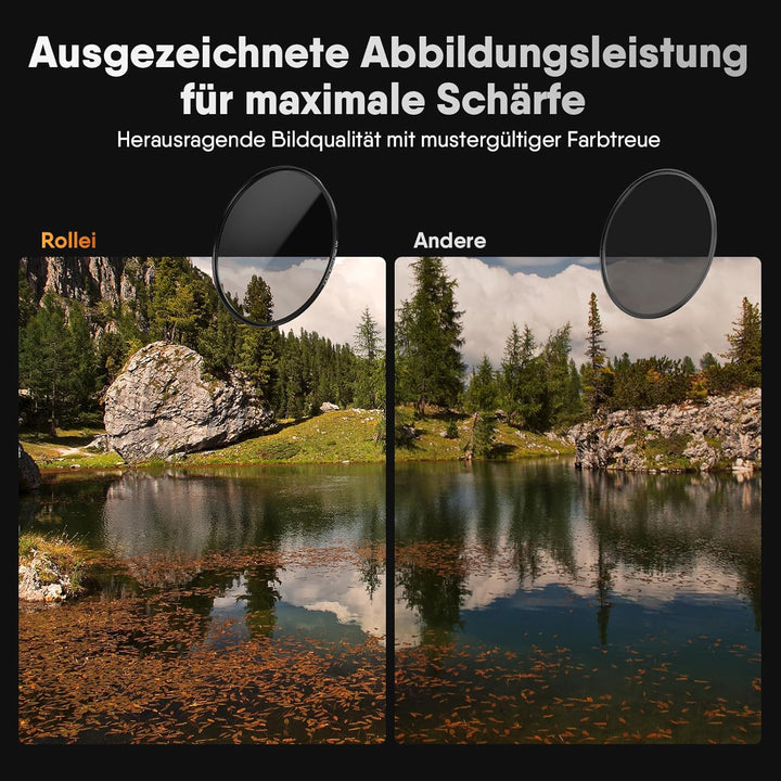 Rollei F:X Pro Rundfilter (52 mm, UV-Filter) Schraubfilter aus Gorilla®* Glas mit hoher Farbtreue un