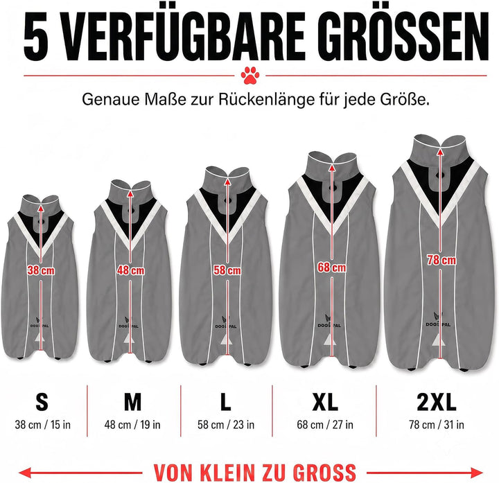DOGOPAL Regenmantel Hund wasserdicht für kleine &amp; grosse Hunde - Gelber Hunderegenmantel mit Reflekt