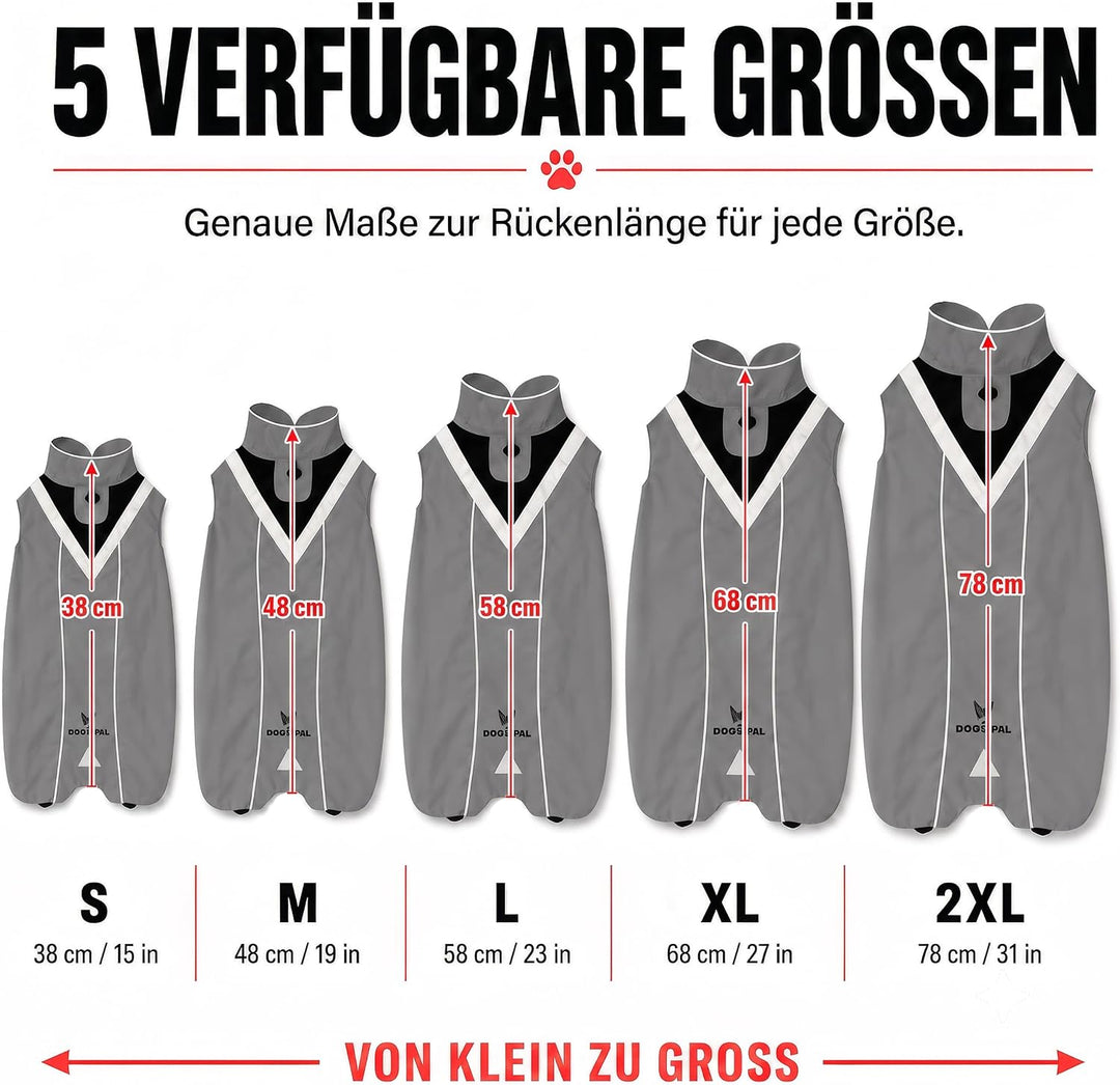 DOGOPAL Regenmantel Hund wasserdicht für kleine &amp; grosse Hunde - Gelber Hunderegenmantel mit Reflekt