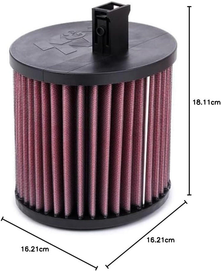 K&N E-0650 Waschbarer und wiederverwendbarer KFZ Luftfilter Red