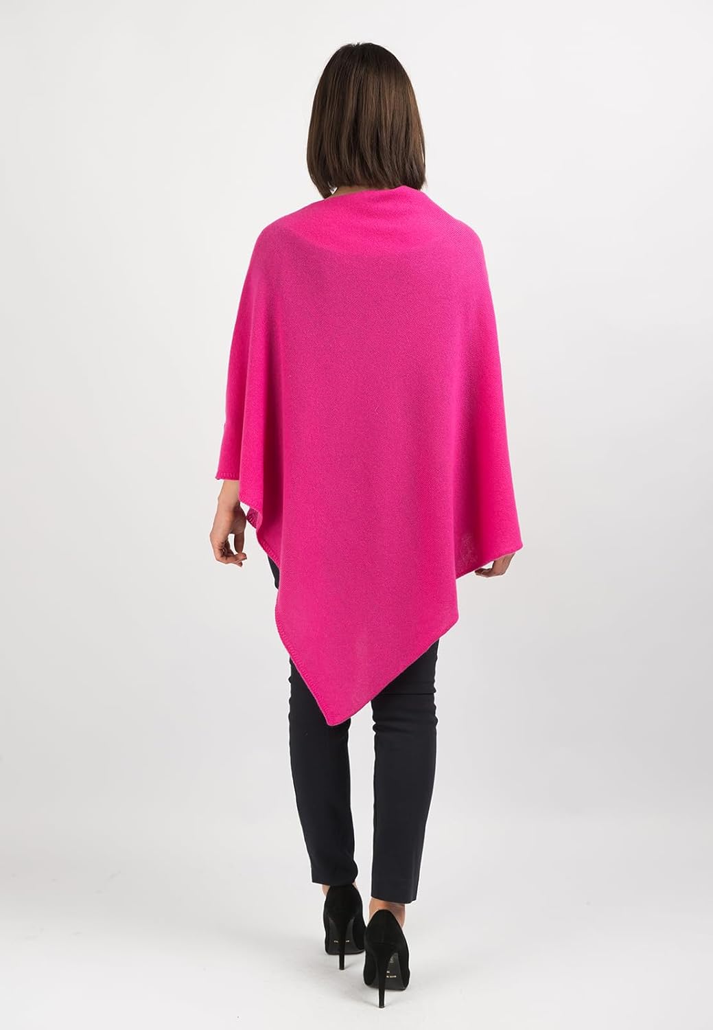 Dalle Piane Cashmere - Poncho aus 100% Kaschmir - Made in Italy - für Frau Einheitsgrösse Fuxia, Ein