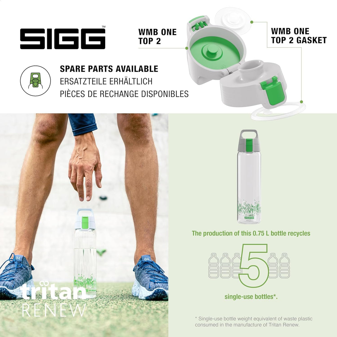 SIGG - Tritan Renew Trinkflasche - Total Clear ONE - Für Kohlensäurehaltige Getränke Geeignet - Spül