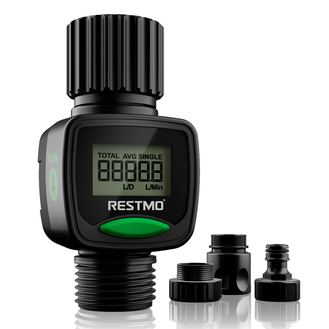 RESTMO Wasserzähler, Wasserdurchflussmesser mit hohe Messgenauigkeit, Messung des Gallonen-/Literver