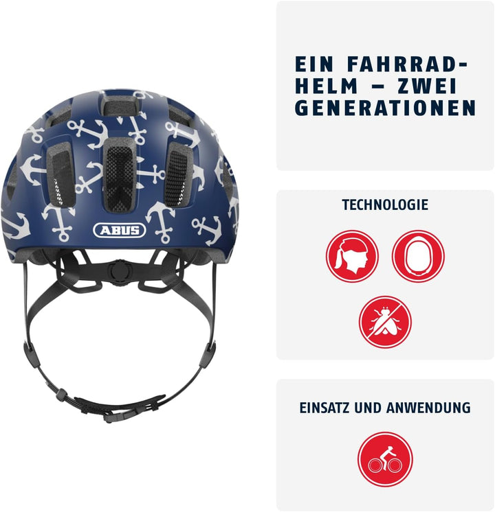 ABUS Fahrradhelm Youn-I 2.0 - mit Licht für Kinder, Jugendliche und junge Erwachsene - für Mädels un