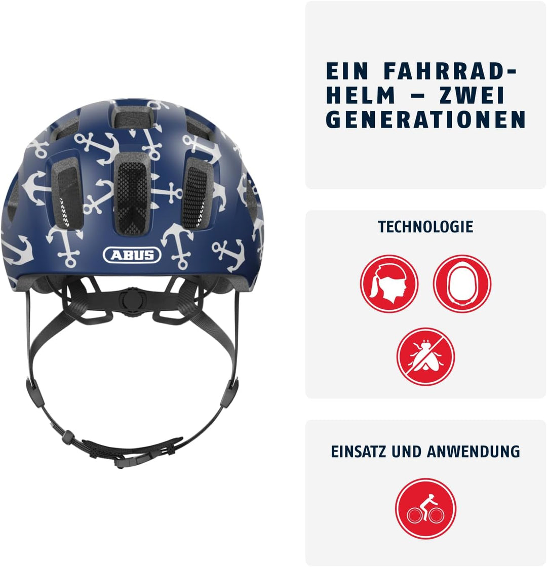 ABUS Fahrradhelm Youn-I 2.0 - mit Licht für Kinder, Jugendliche und junge Erwachsene - für Mädels un