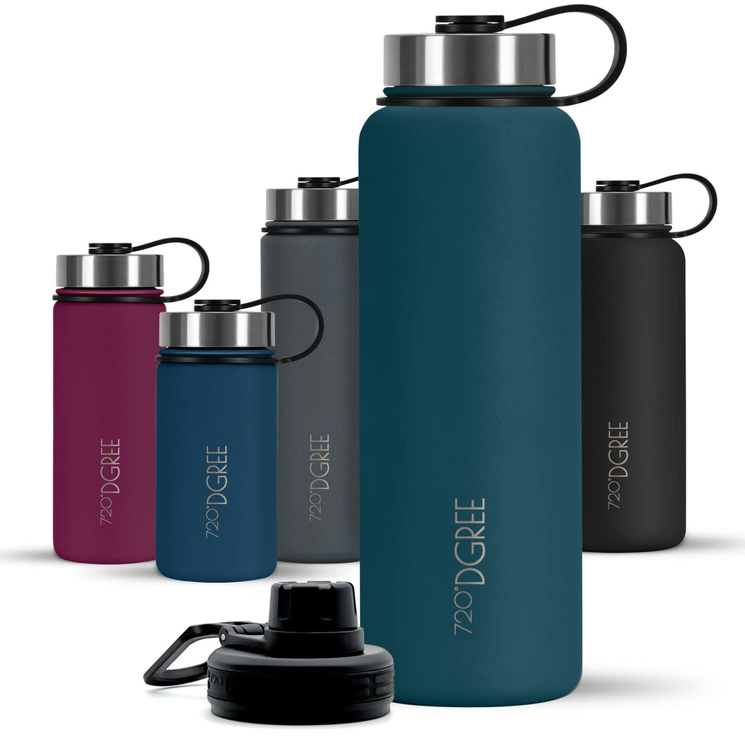 720°DGREE Edelstahl Trinkflasche “noLimit” - Auslaufsicher, Kohlensäure geeignet, BPA-Frei - Thermos