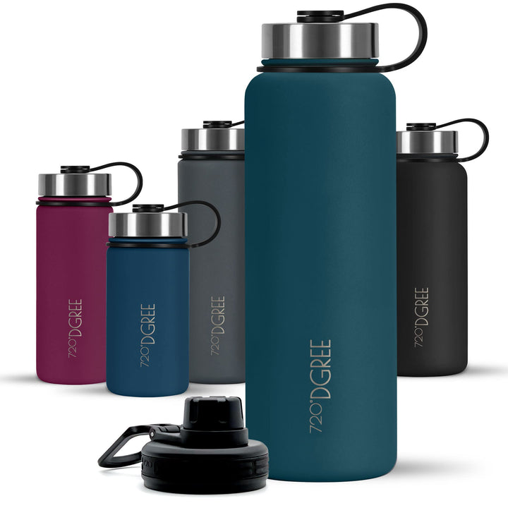 720°DGREE Edelstahl Trinkflasche “noLimit” - Auslaufsicher, Kohlensäure geeignet, BPA-Frei - Thermos