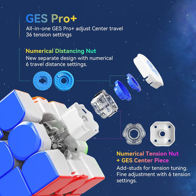 GAN 12 Maglev Frosted, 3x3 stickerloser Speedcube Gans 356 Magisches Puzzle Würfel Spielzeug 2021 Fl