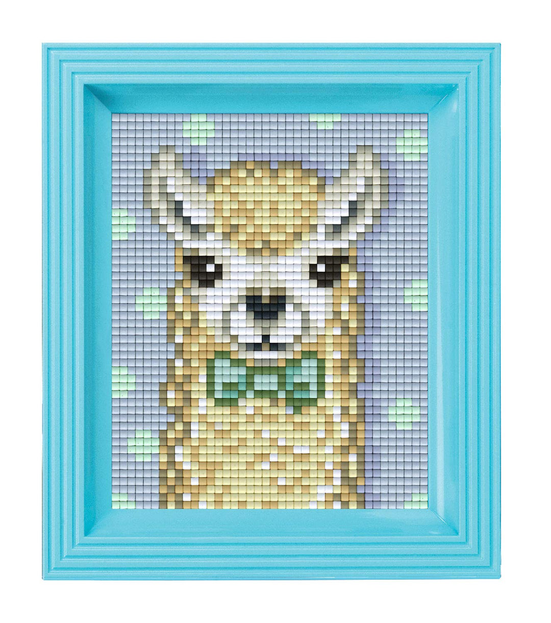 Pracht Creatives Hobby Pixel P31441 Mosaik Geschenkverpackung Alpaka, Pixelbild mit Rahmen, kinderle