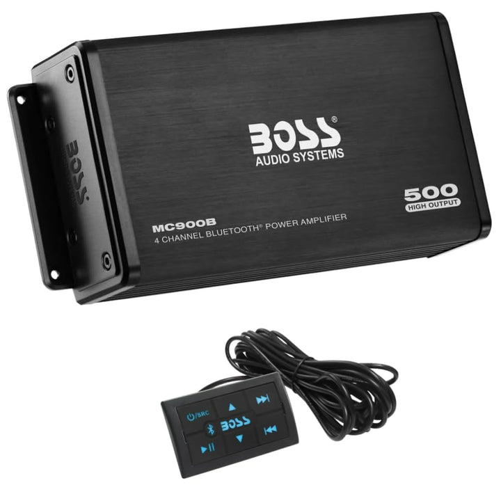 KIT SET FÖR BOSS AUDIO SYSTEMS MC900B, 1 Marineverstärker 4-Kanal Bluetooth-, 500 Watt max., Breitba
