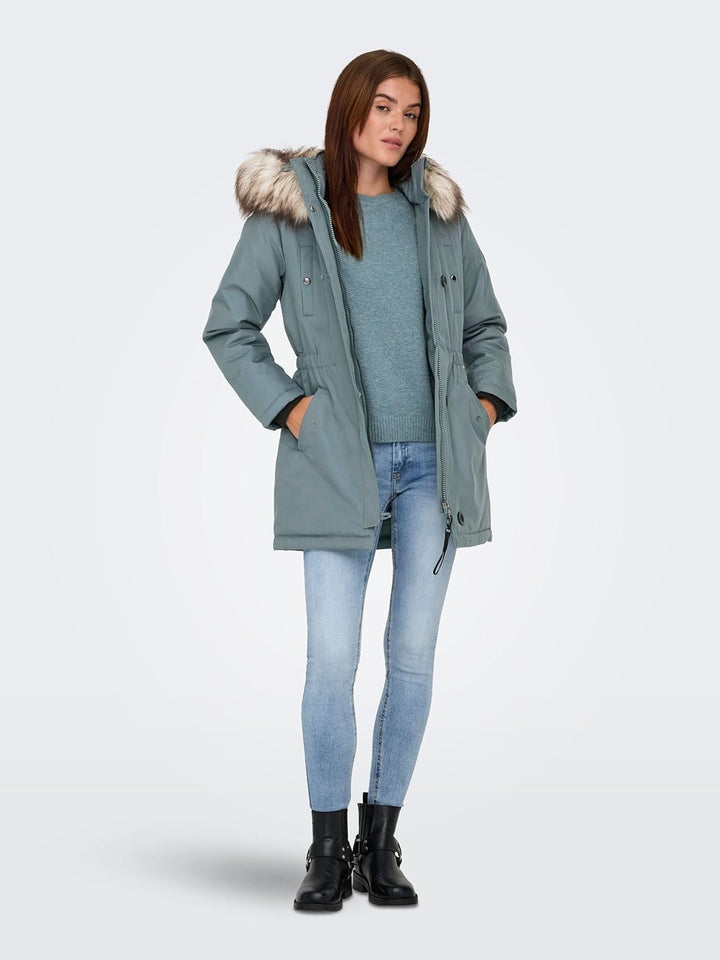 ONLY Female Langer Parka ONLIRIS Langer Parka XS Balsam Green, XS Balsam Green