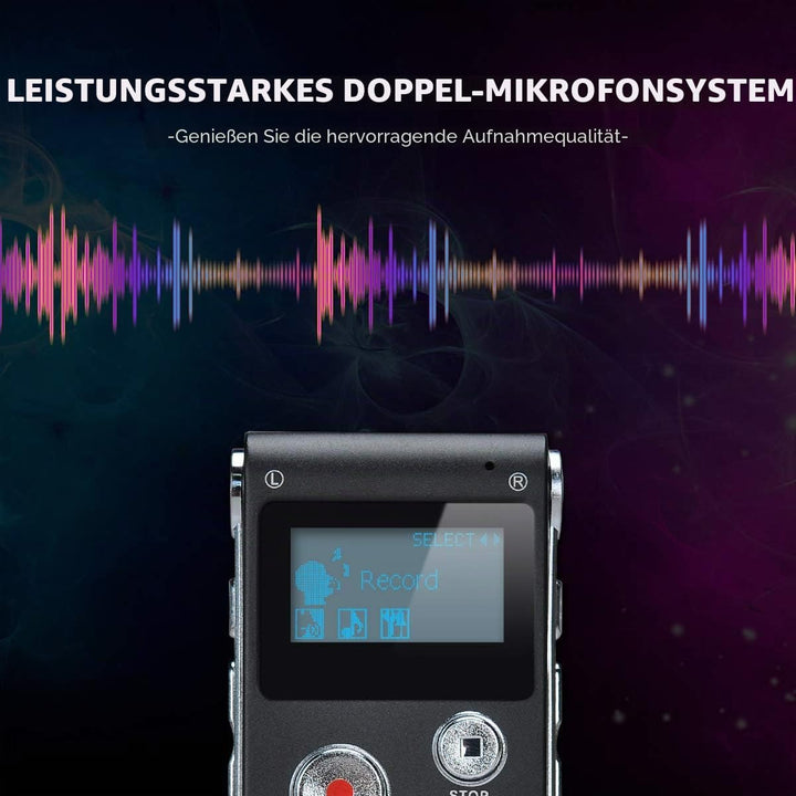 Lychee 8GB LCD Bildschirm Digitales Diktiergerät Aufnahmegerät Sprachaufnahme Audiorekorder Voice Re