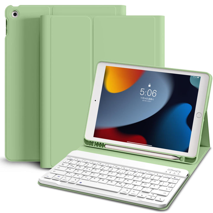 Hülle mit Tastatur für iPad 9. / 8. / 7. Generation 10,2 Zoll 2021/2020/2019, Bluetooth Magnetisch Q