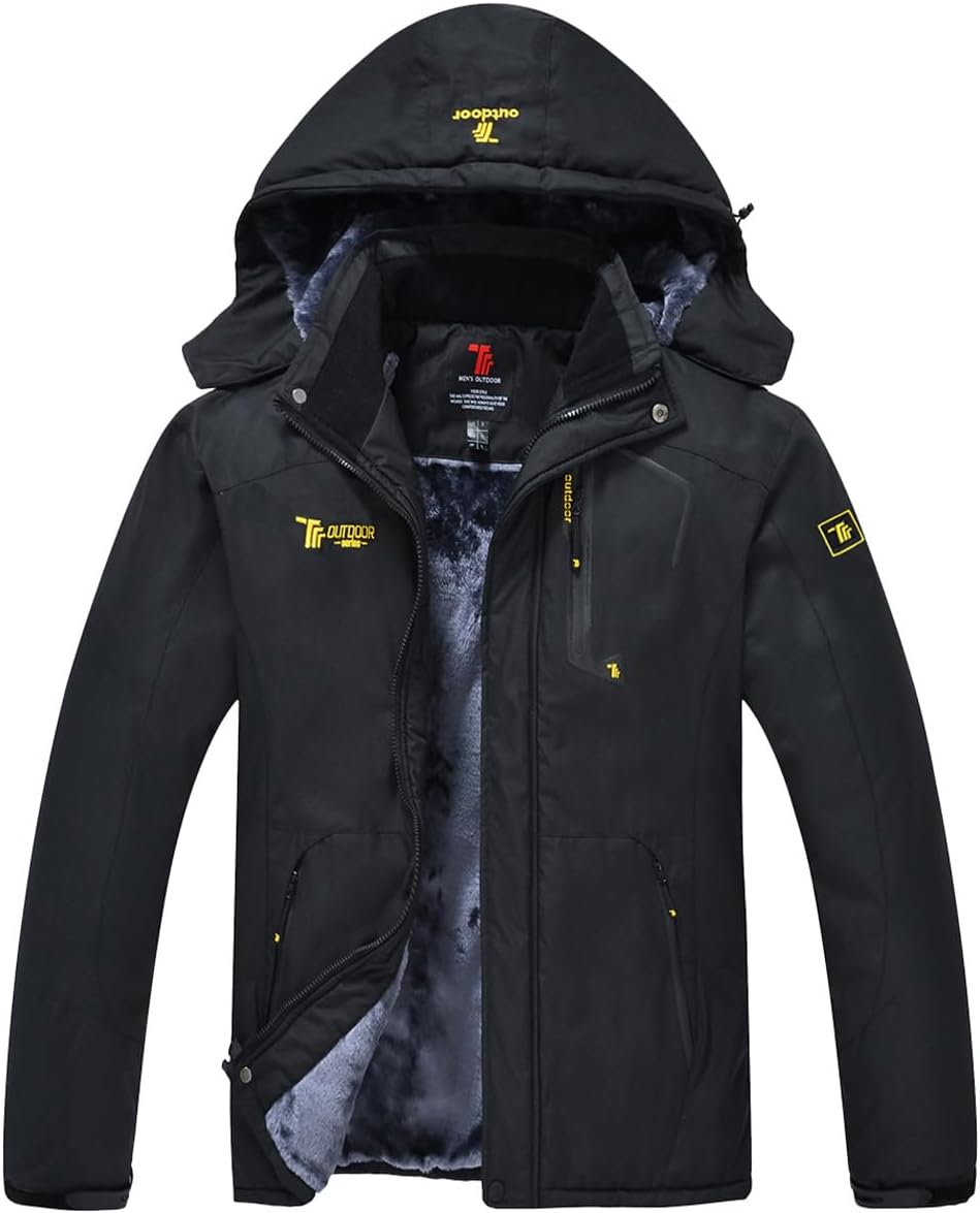 donhobo Herren Winter Fleecejacke Warm Jacke Softshelljacke Atmungsaktiv Outdoor Skijacke Winddichte