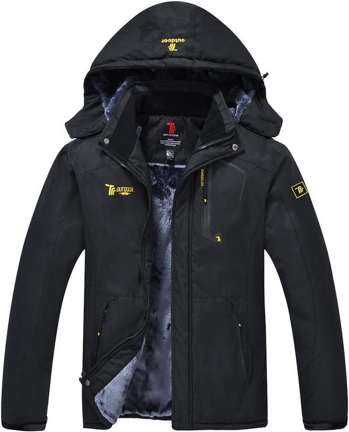 donhobo Herren Winter Fleecejacke Warm Jacke Softshelljacke Atmungsaktiv Outdoor Skijacke Winddichte