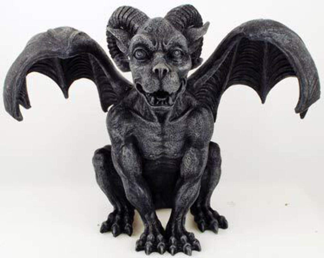 Ram Horned Gargoyle Statue Cold Cast Resin Figurine