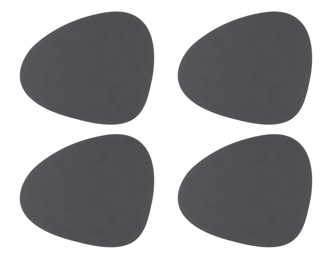 Lind DNA Tischset Curve L - Nupo - 4er Set (Anthrazit), Anthrazit