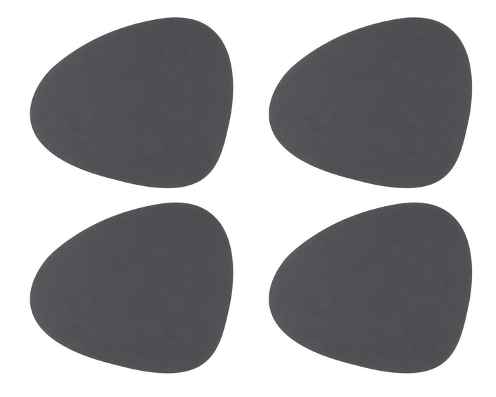 Lind DNA Tischset Curve L - Nupo - 4er Set (Anthrazit), Anthrazit