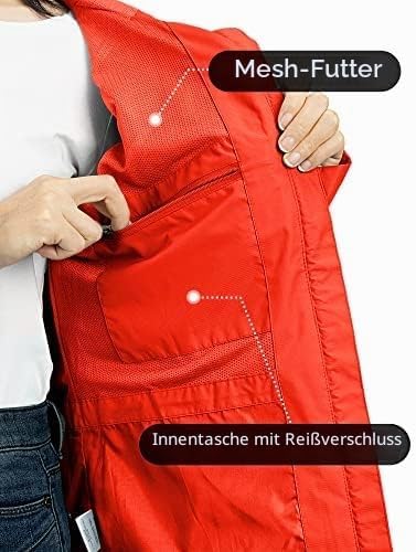 Outdoor Ventures Damen Regenjacke 10000MM Wasserdicht Leichte Gefüttert Packbar Sportjacke Funktions